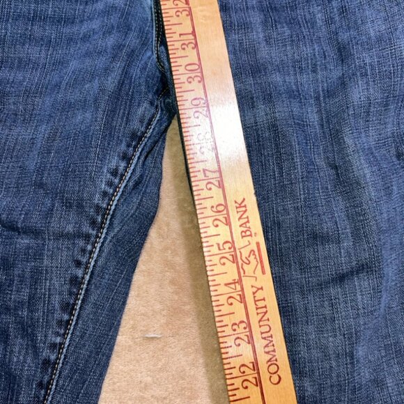 Gap Premium Straight Fit Men 38/32 Denim Blue Dark Wash 5-Pocket Cotton Jean (B) - Picture 3 of 7